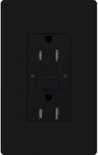 Lutron 15 Amp Tamper-Resistant GFCI Duplex Receptacle in Black