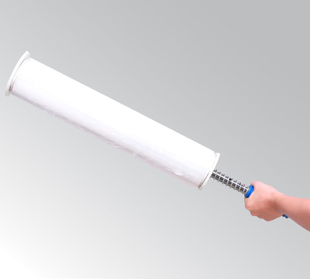 Long Handle Pallet Stretch Wrap Dispenser, Stretch Film Packing Machine Shrink Wrap Dispenser Holder, for Film Width