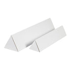 Triangle Corrugated Cardboard Mailing Tubes, 2" x 18 1/4", White, Pack of 50, for Protecting, Shipping, and Storing