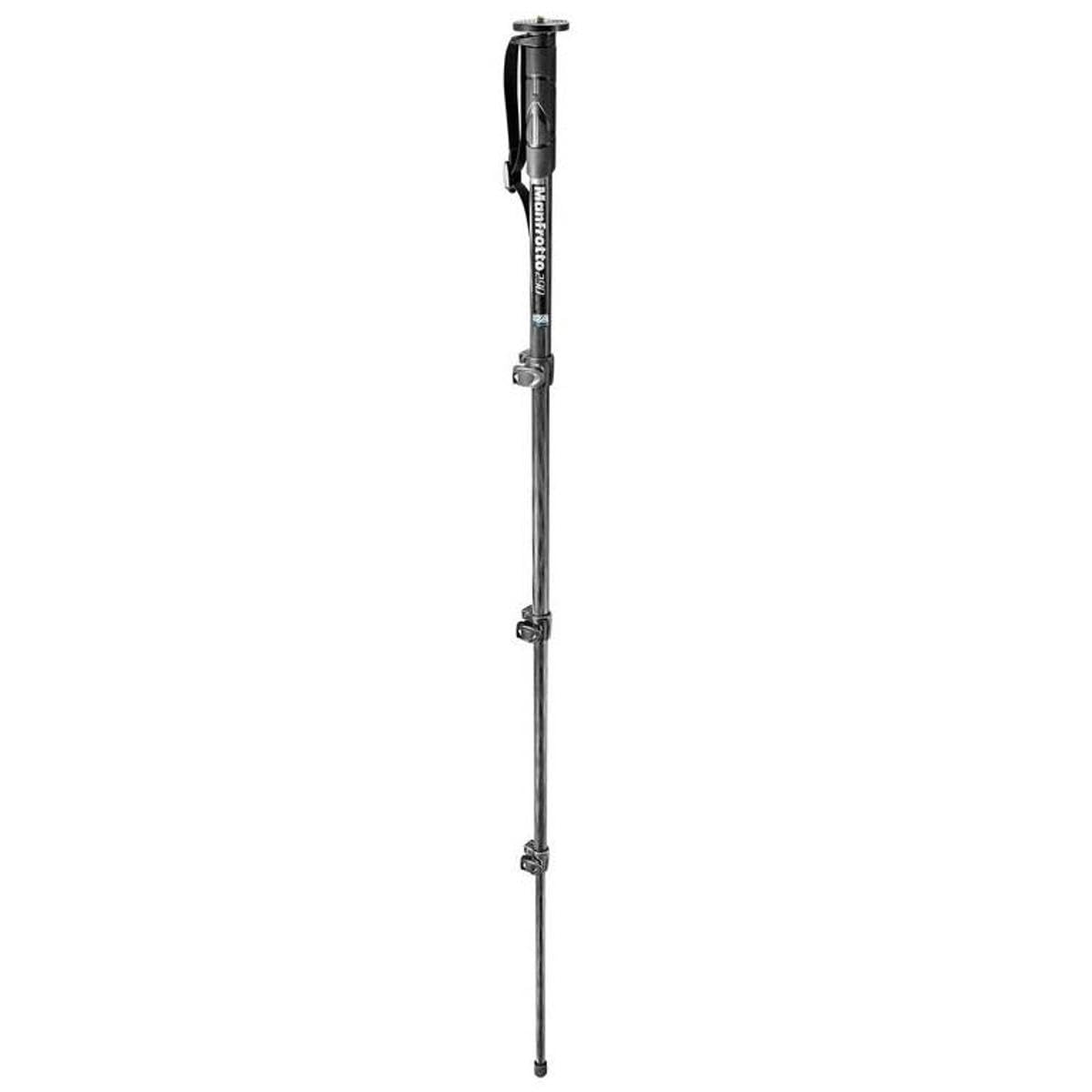 Manfrotto 290 Carbon Fiber 4-Section Monopod (MM290C4US) | Carbon fiber leg structure with 22lb load capacity and 4