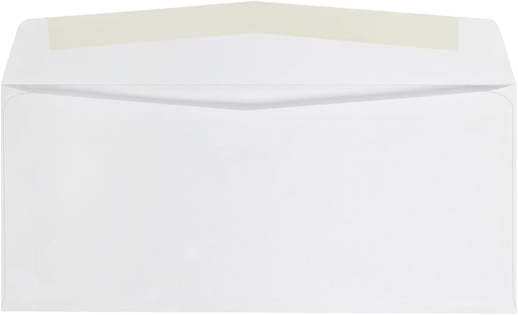 #10 Envelopes, Letter Size White Mailing Envelopes, 4-1/8x9-1/2 Inch, No Window Business Envelopes, Gummed Closure