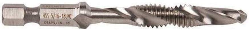 Greenlee Drill/Tap/Countersink Bit, 5/16-18X3 1/4