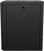 NavePoint 15.75 in Wall Mount Network Cabinet, 9U, Glass, Black