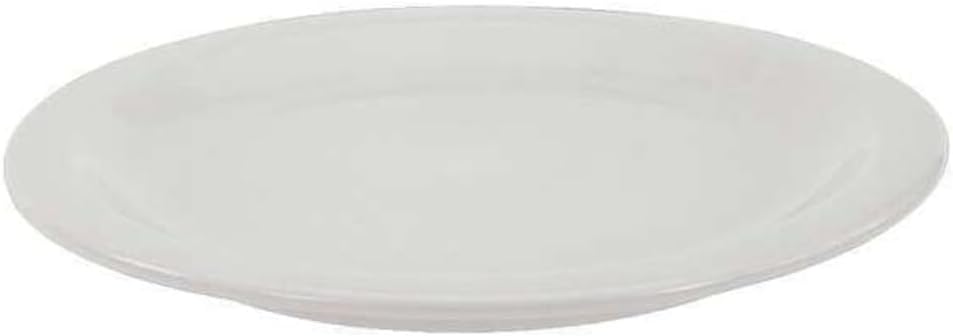 Plate, 10-3/8", Ceramic Bright White PK12 AL46-1 Each