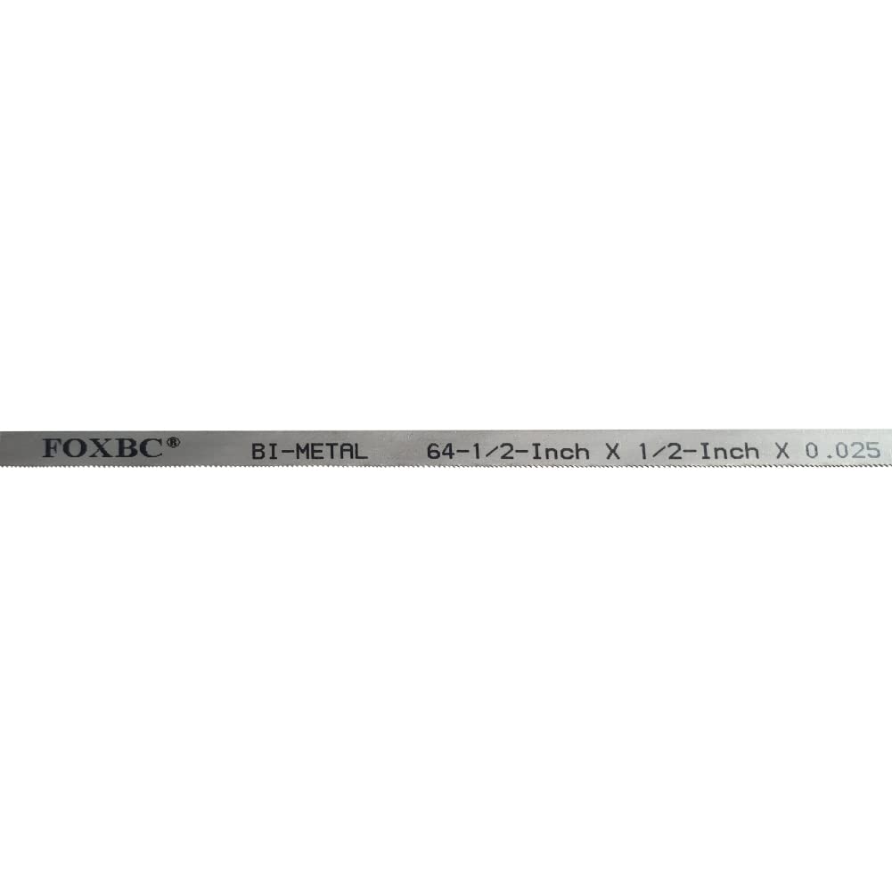 FOXBC 64-1/2 Inch Bi-Metal Bandsaw Blade, 64-1/2" X 1/2" X 14 TPI for Cutting Metal