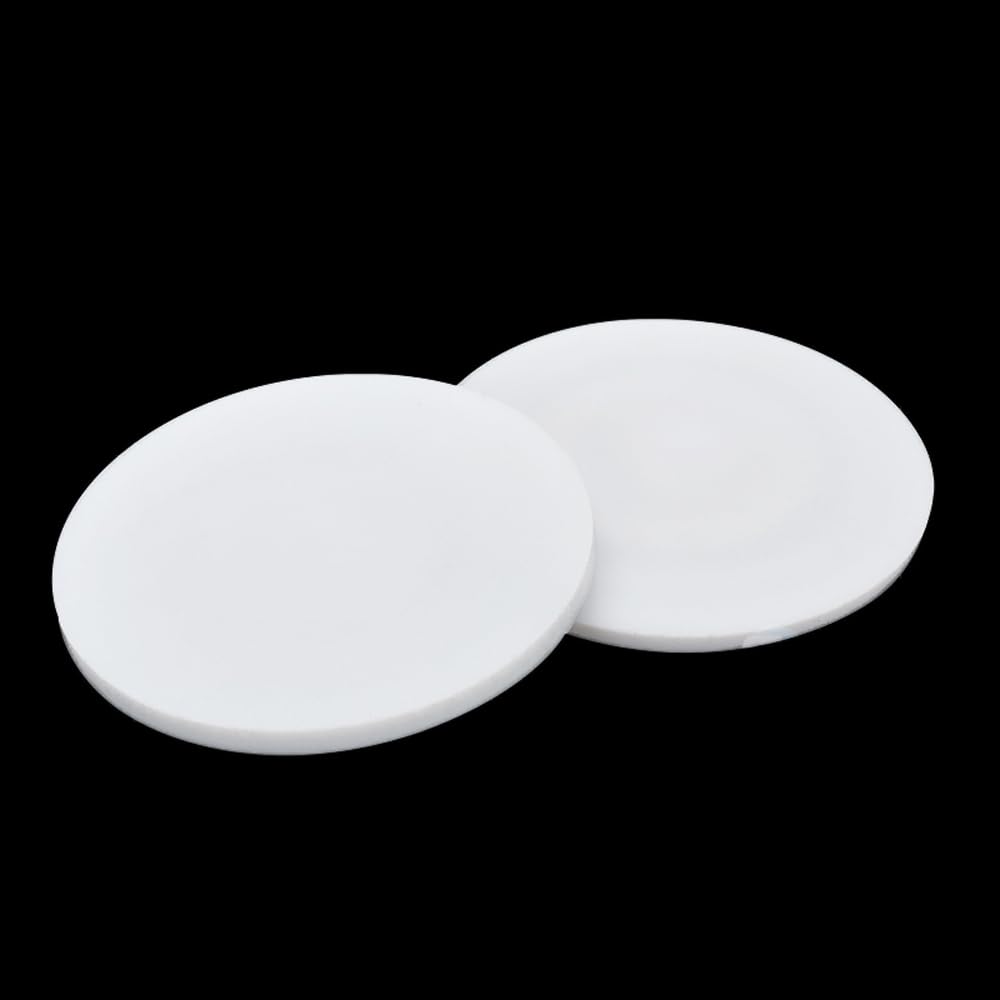 10pcs Solid PTFE Sheets - High Temperature Gasket Pads, Round PTFE Discs, 10-100mm Diameter,(10mmx1.5mm)