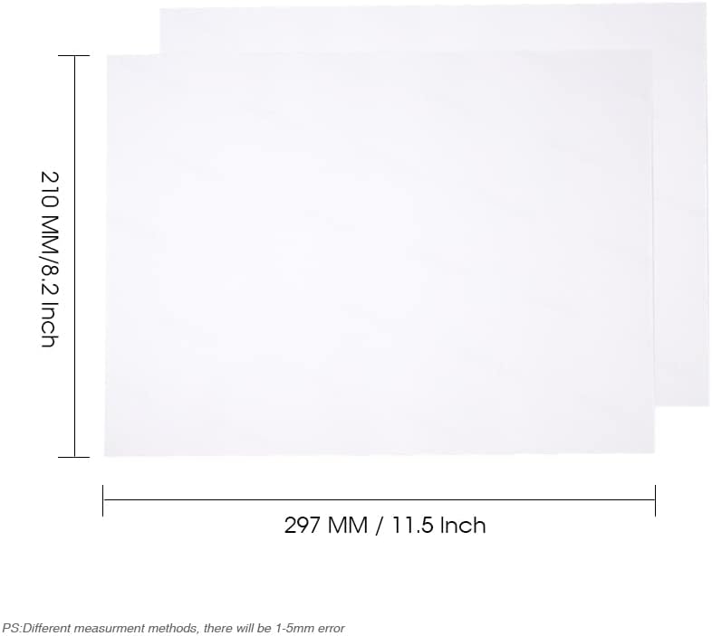 Sublimation Blanks Paper A4 Size 100 Sheets 105 g | Heat Transfer Paper for Sublimation Blanks T-shirt Tote Bag