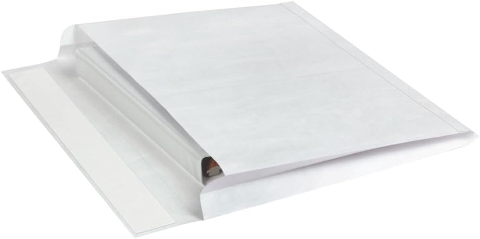Survivor R4650 Tyvek Booklet Expansion Mailer, 12 x 16 x 2, White (Case of 100)