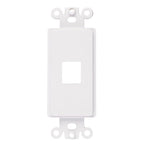 Decorative Keystone Wallplate Insert Port, 1 Port, 10 Pack White