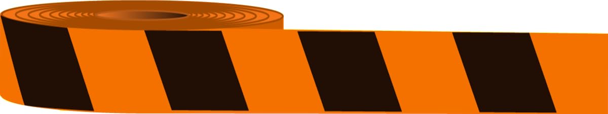 Heavy Duty Black and Orange Stiped Floor Marking Tape
