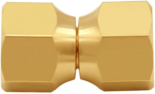 Uenede Brass 3/8 Flare Female Swivel Coupler, 2PCS