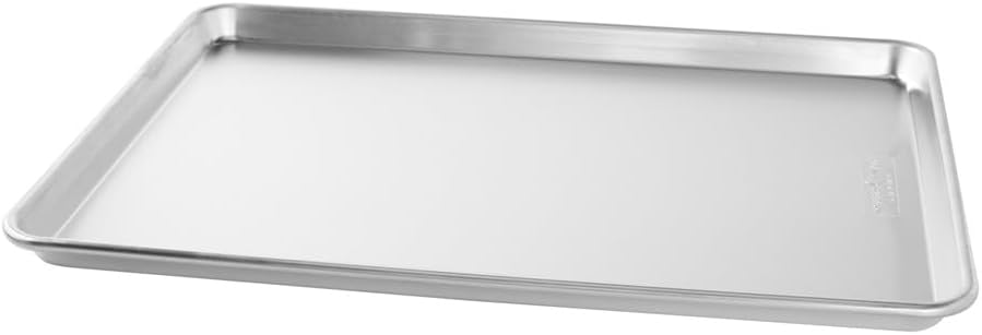 Extra Large Baking Sheet, 21 x 15 inches, XL Big sheet pan Natural Uncoated Aluminum, Reinforced Steel Rim Prevents