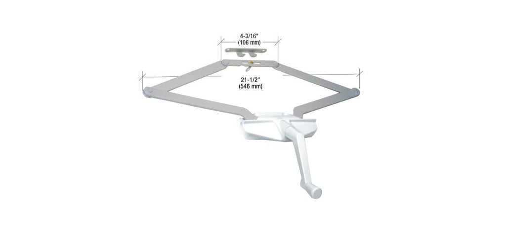 21-1/2" White Roto Gear Awning Window Operator