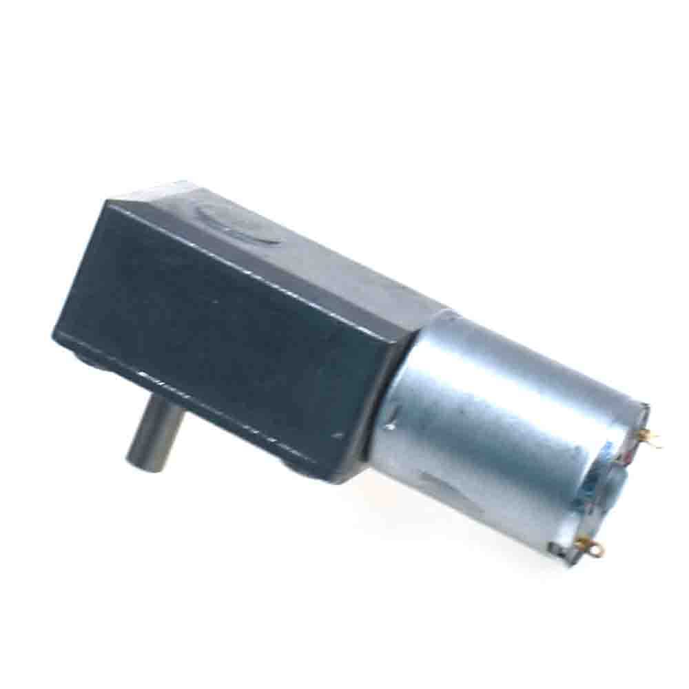 JGY-370 24V DC Worm Gear Motor 24 Volt High Torque Engine Mini Turbine Worm 24V Reducer Electric Motor Self-Locking for DIY Mini Geared Motor (30 RPM)