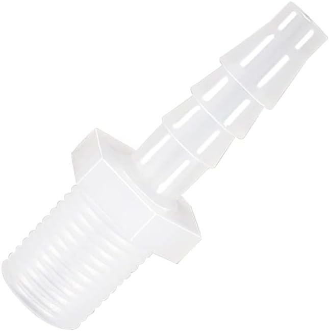 Plastic Hose Barb Fitting 3/8" Barb X 1/4 NPT Male Thread 5 Pack