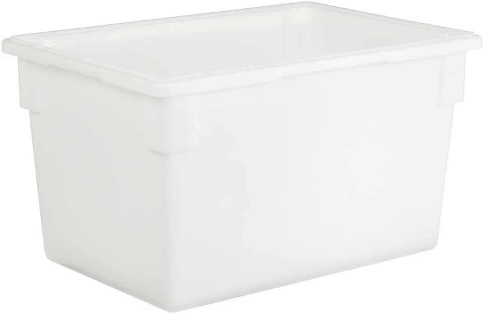 21.5 Gallon White Polypropylene Food Storage Box - 26" L x 18" W x 12" H