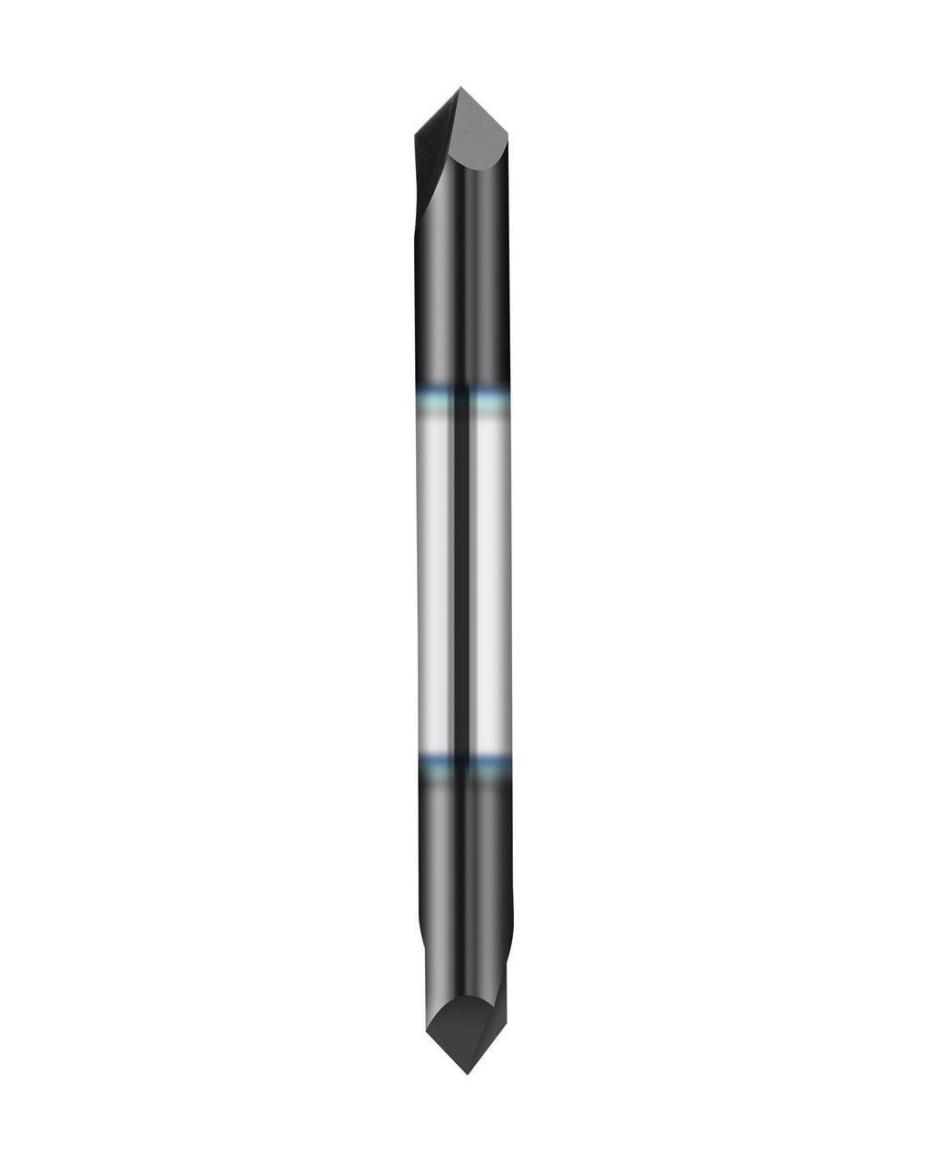 1/4in Solid Carbide End Mill, Chamfer Mill - Double End, 2 Flutes