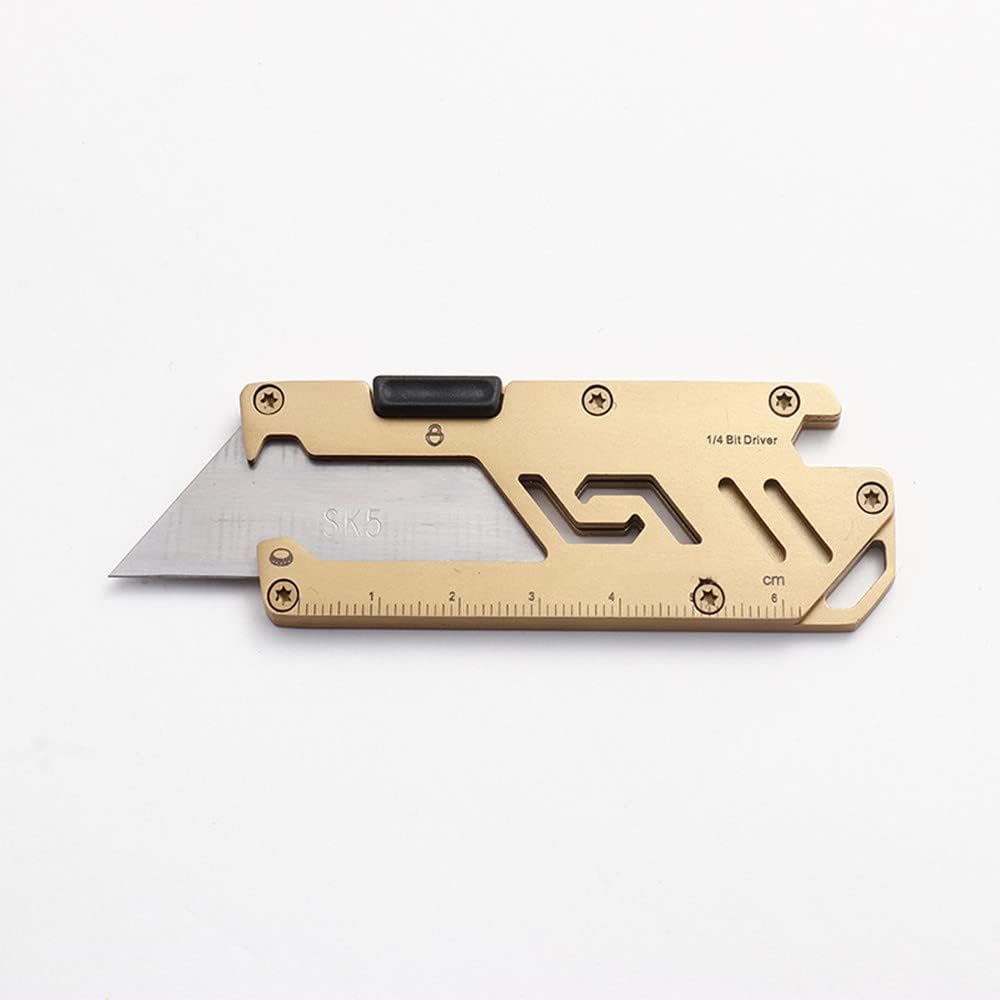 Stainless Steel Pocket Utility Knife, Portable EDC Retractable Box Cutter