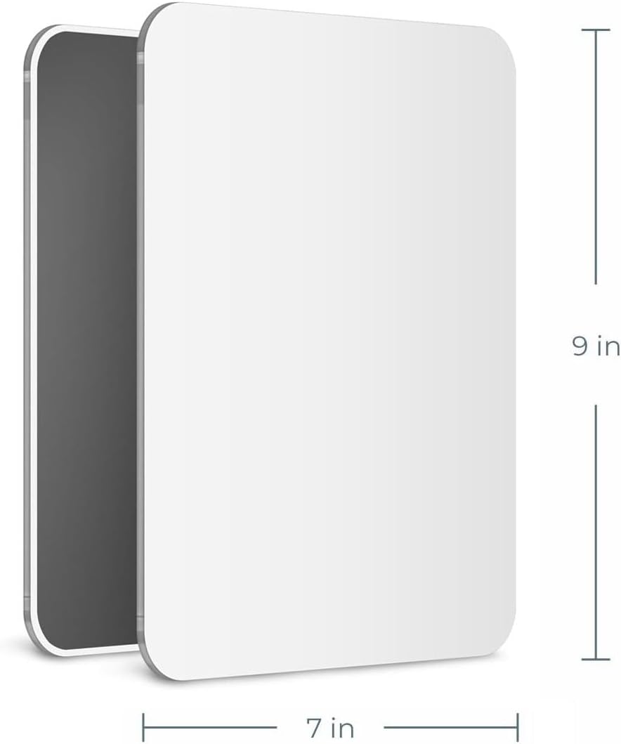 7x9 Magnetic Locker Mirror, Acrylic, Glassless Safety, Frameless (1)