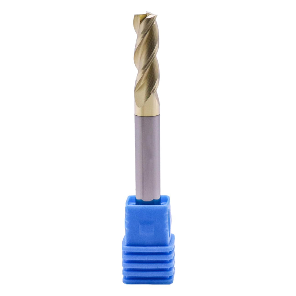 BestParts 1/4" 3 Flute Solid Carbide End Mill for Aluminum - ZrN Coated