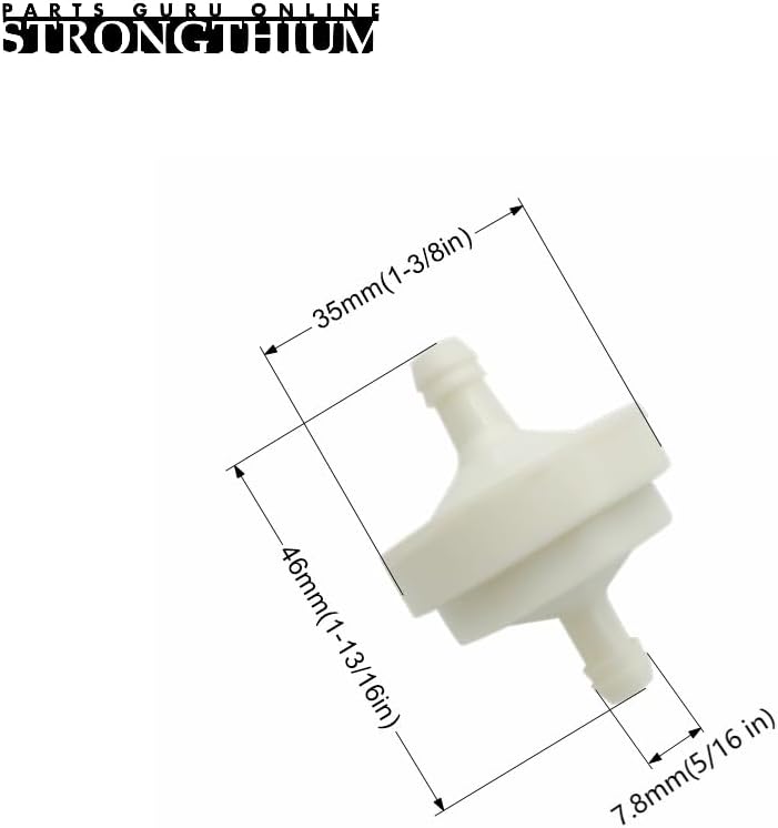Strongthium 394358s 56679 Lawn Mower 1/4 Inch ID Inline Gas Fuel Filter Kit