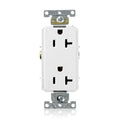 Leviton 16352-W Electrical Outlet, Decora Plus Duplex Receptacle 20A, Commercial Grade - White