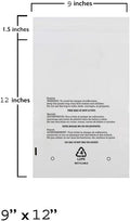 AwePackage Resealable Clear Poly Bags with 3 Language Suffocation Warning for Clothes Hats FBA (100, 9X12)
