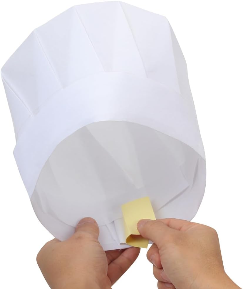 24 Pack Chef Hat for Kids Disposable Adjustable for Chefs Pizza Party