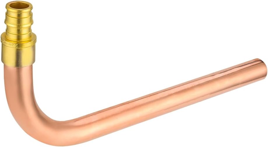 10Pcs EFIELD 1/2"PEX-A Expansion Copper Stub Out Elbow,8"Length(STUB018-10)