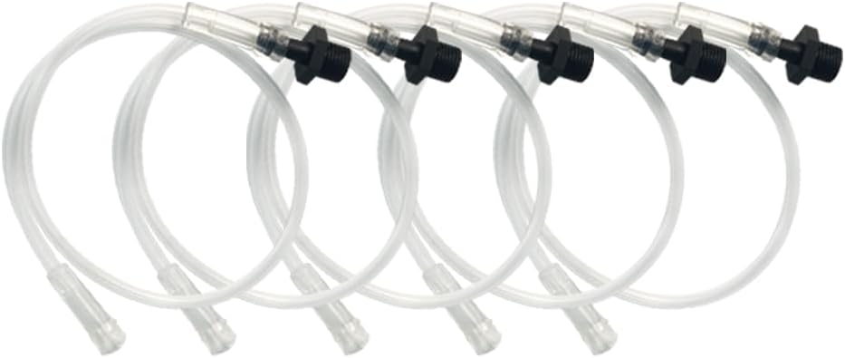 Humidifier Connector Adapter Tube for Oxygen Concentrator and Bubble Humidifier Bottles, Pack of 5 Tubes & 5