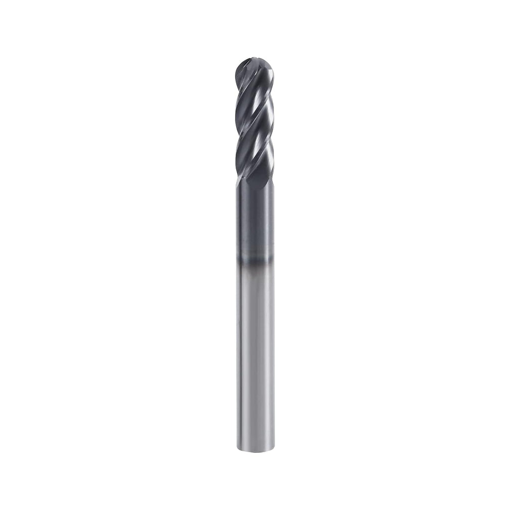 1/8" 4-Flute Ball Nose End Mill, AlTiN Coated Carbide 1Pcs