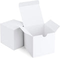 Gift Boxes 4x4x4 50 Pack White Kraft Paper Box with Lids