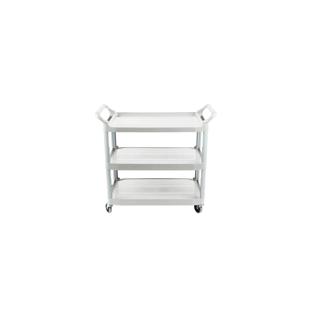 3-Shelf Service Push Cart, 300lb, White