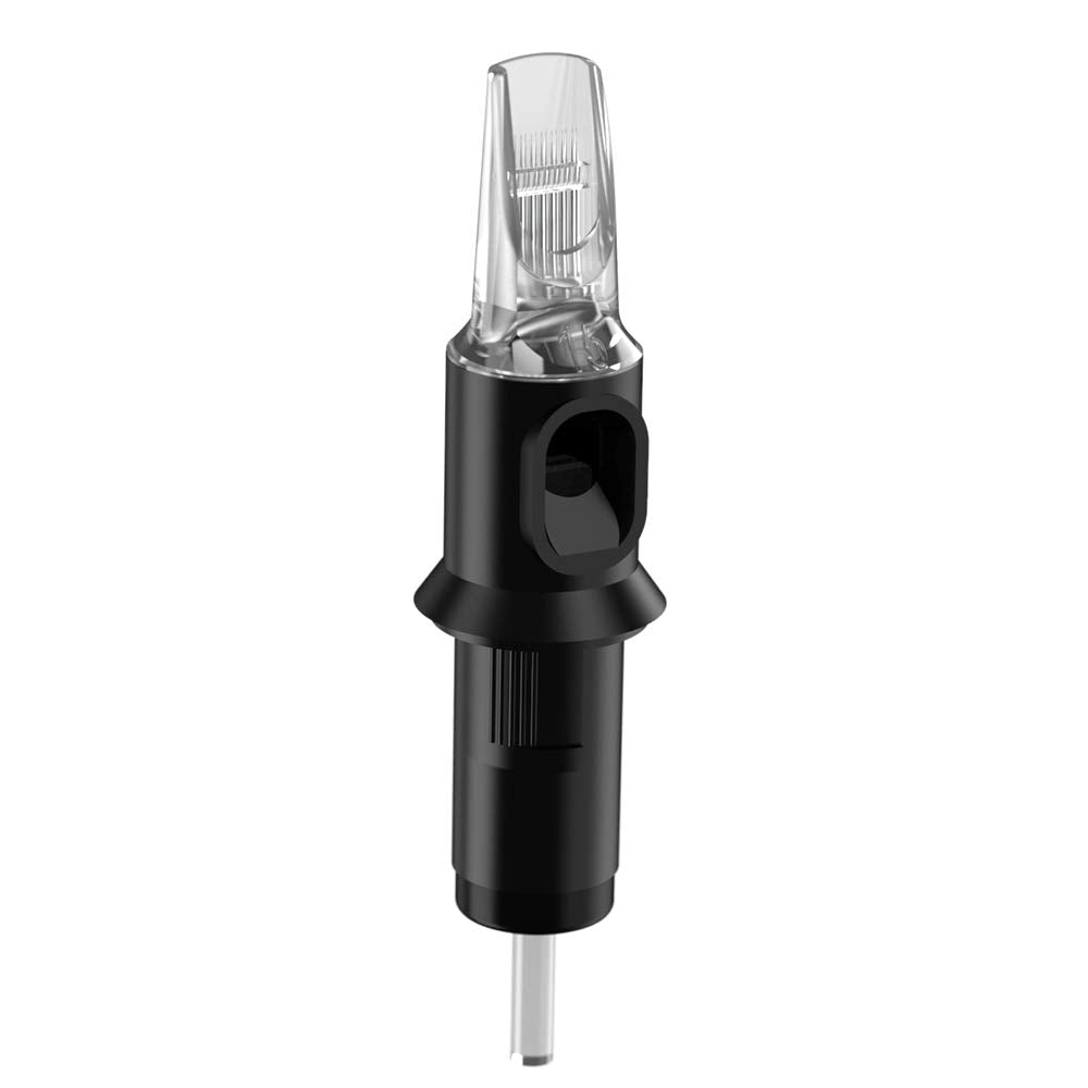 #10(15RM) Bugpin Disposable Tattoo Needle Cartridges with Membrane Safety Cartridges for Tattoo Artists Curved/Round