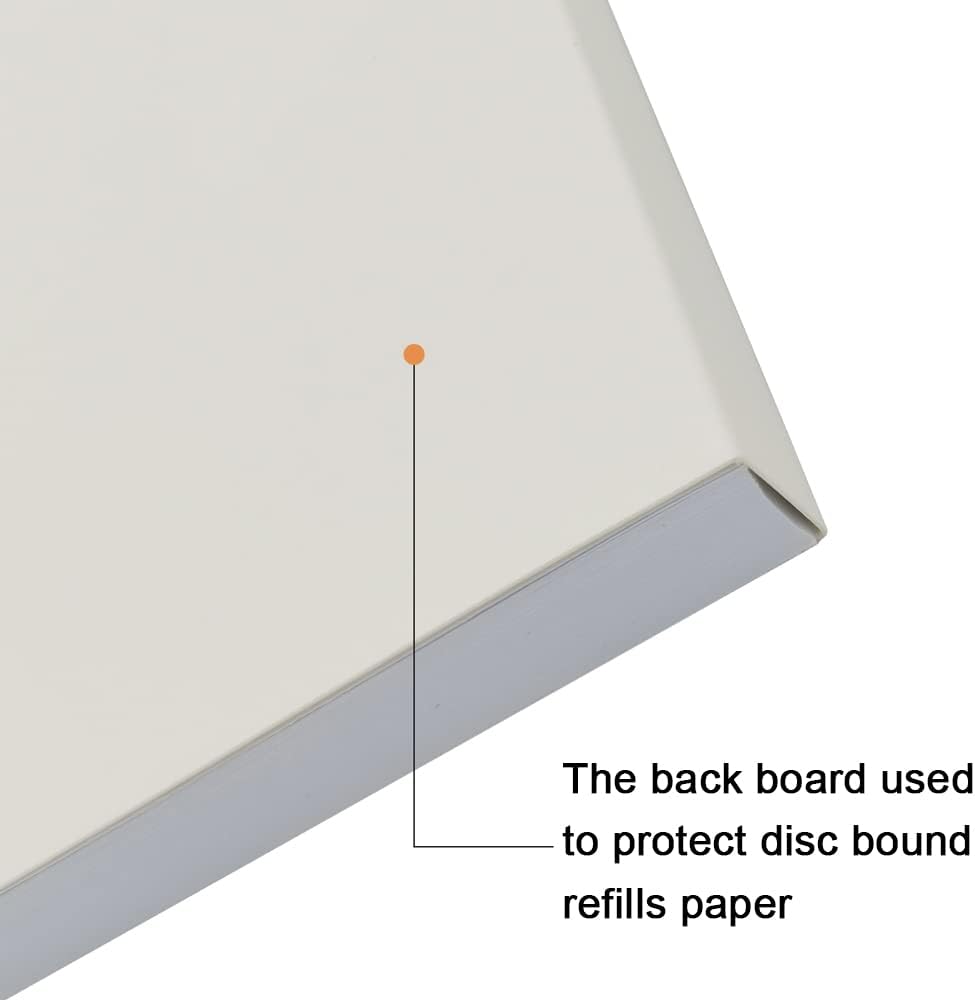 (Pack of 2) Letter Size Discbound Refill Paper, Disc Paper Refill for TUL Custom Note-Taking System Discbound Planner