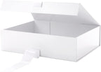 Large White Gift Box with Lid for Presents 13x9.7x3.4 Inches