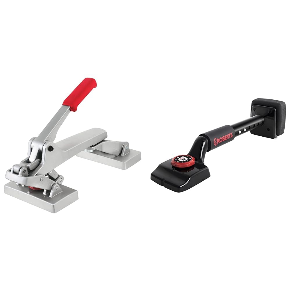 10-128 Matching/Seam Repair Carpet Stretcher Silver & ROBERTS Economy Adjustable Knee Kicker,Black