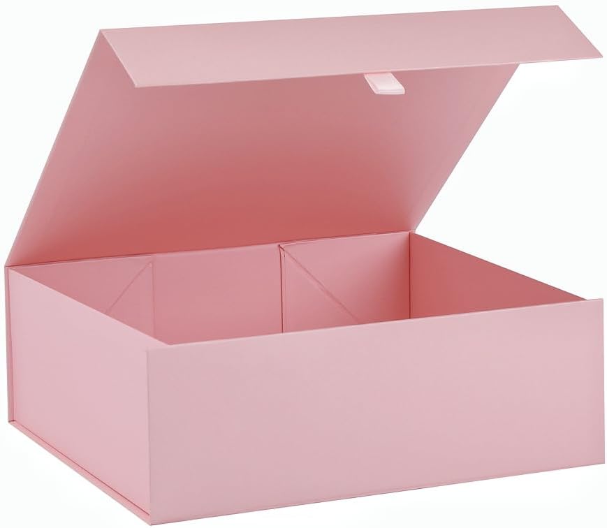 Pink Gift Box Large with Magnetic Closure Lid 13.5x11.8x4.7 Inches