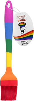 Cooking With Pride Non-Stick Pastry Brush, Heat-Safe Silicone With Iron Core, 8.5-Inch