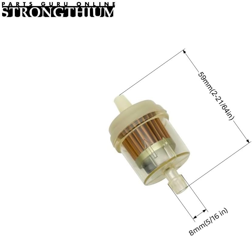 STRONGTHIUM 1/4" Rubber Gas Fuel Line Hose with Clamps Valve & Filters Kit