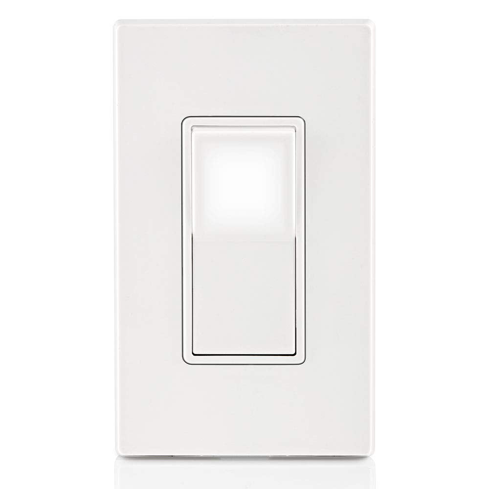 Leviton 15 Amp, 120/277 Volt, Decora LED Illuminated Rocker 4-Way AC Quiet Switch, Residential Grade, Grounding, L5614-2W, White