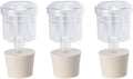 Large 2-Piece Airlocks with #6 Rubber Stoppers for Fermentation - Airlocks for Wine Making, Brewing Beer, and