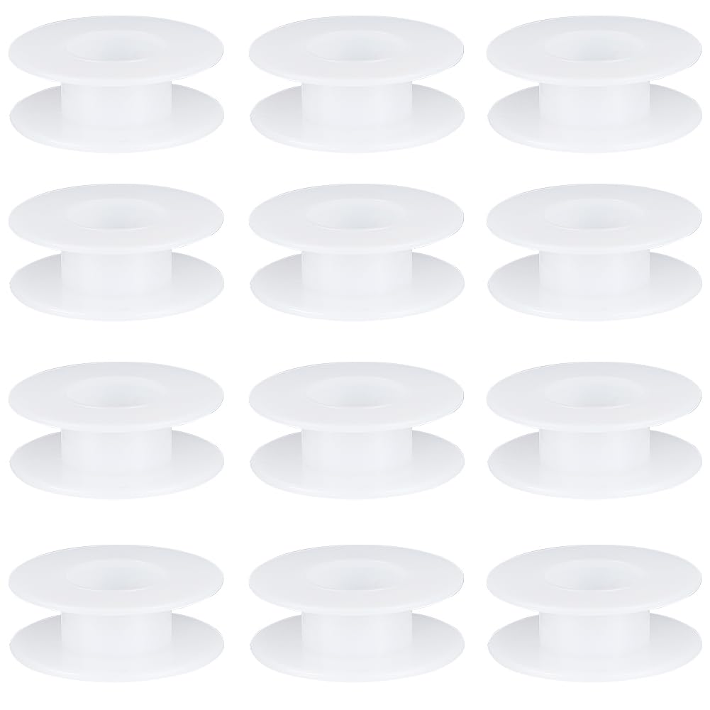 15Pcs Wire Weaving Bobbin Plastic Ribbon Spool Bulk Large Diameter Empty Thread Rope Chain Roll Crochet Cords