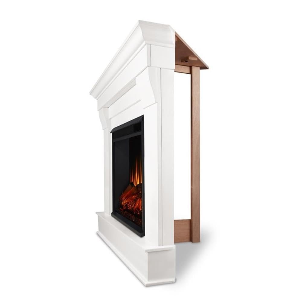 Chateau 41" Corner Electric Fireplace with Mantel for Living Room or Bedroom, Replaceable Fireplace Insert Heater
