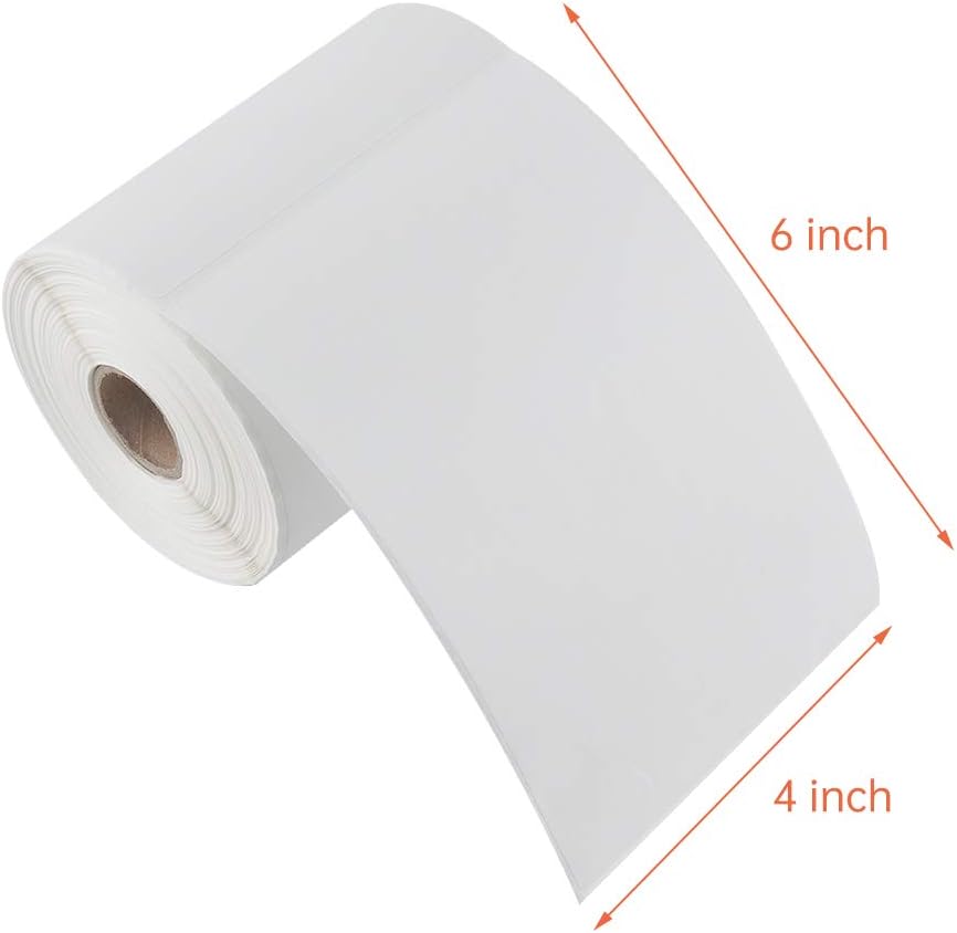 5000 4" x 6" Direct Thermal Shipping Labels with 250 Labels/Roll - Compatible with Zebra 2844 ZP-450 ZP-500 ZP-505