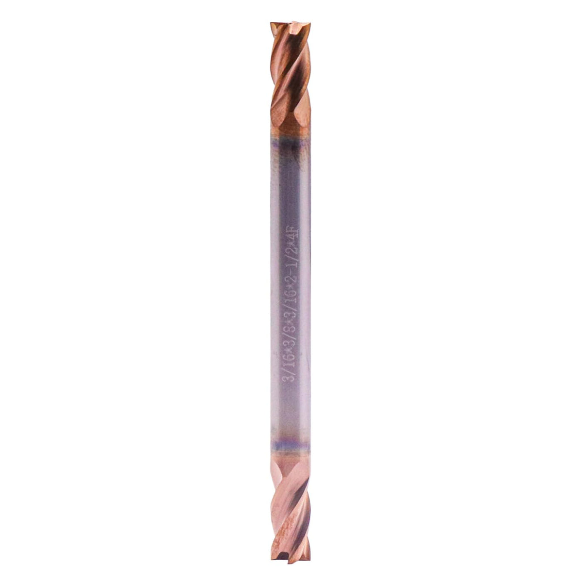 5 Pack 3/16" 4 Flute Double End Solid Carbide Square End Mill, TiSiN Coated