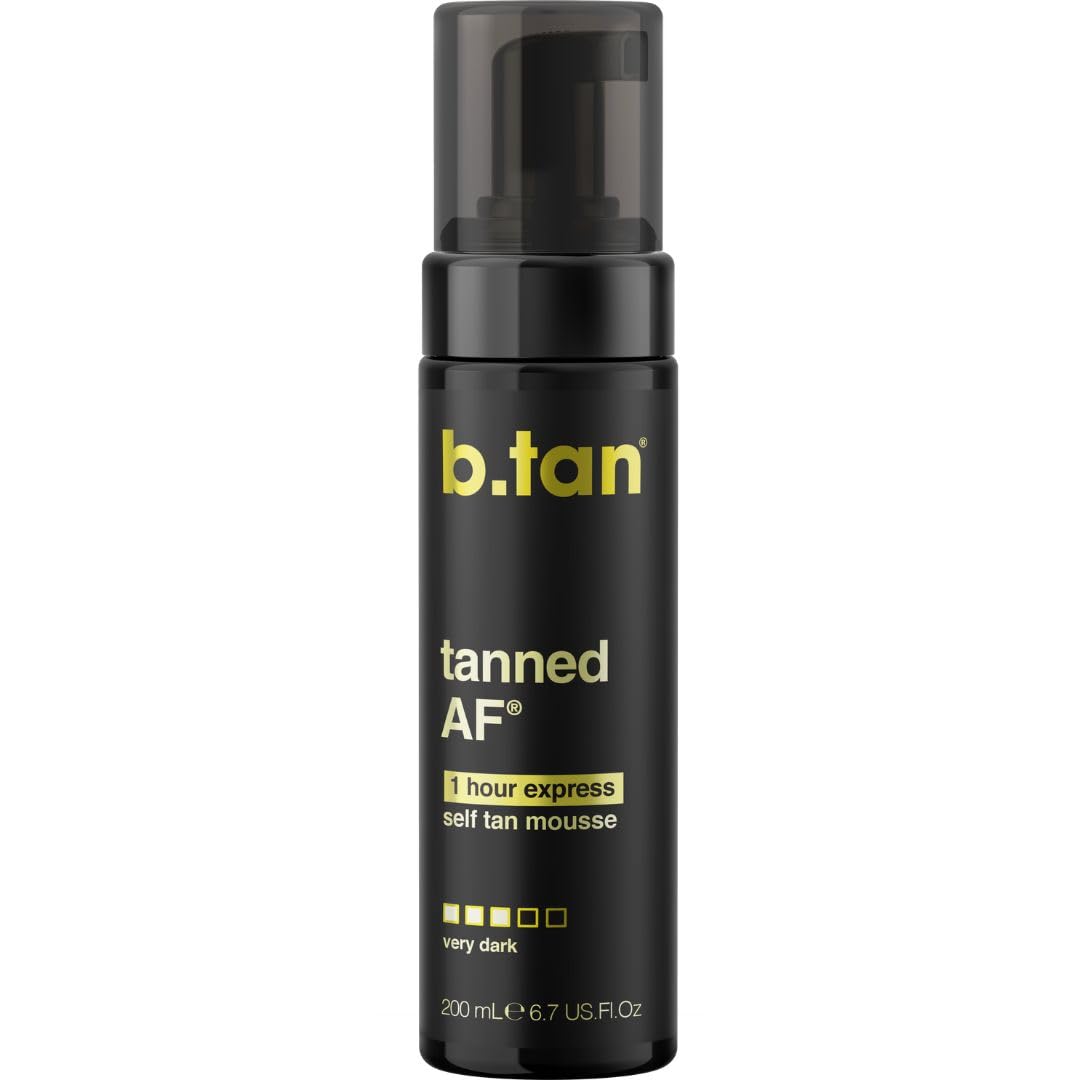 Dark Self Tanner Mousse | Get Tanned - Best, 1 Hour Express Sunless Tanning Foam, No Fake Tan Smell, Ultra Dark