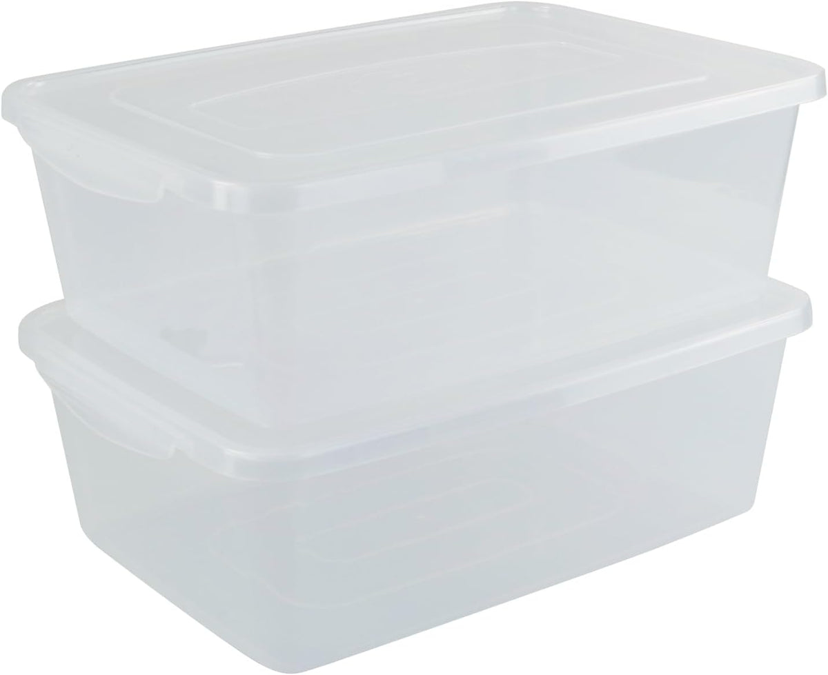 2-Pack 16 L Pizza Dough Proofing Box with Lid, Dough Rising Box