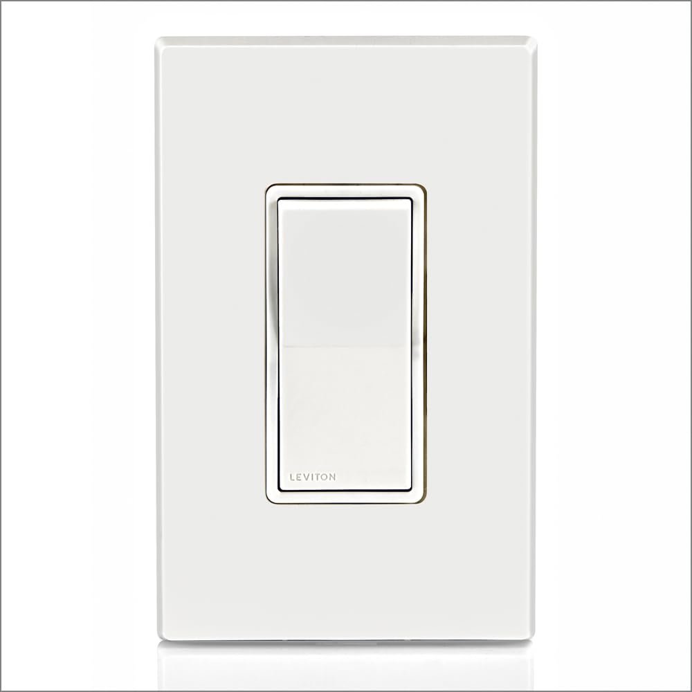 Leviton 15 Amp Decora Weather-Resistant Single-Pole Switch, W5601-2W, White
