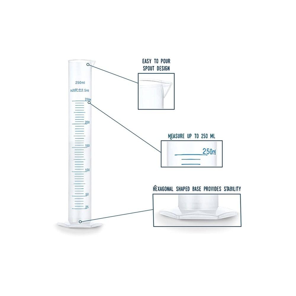 250 ML Hydrometer Test Jar, Measuring Cylinder,Test Homebrewed Beer, Wine, Mead, Cider,Easy to Use & Read